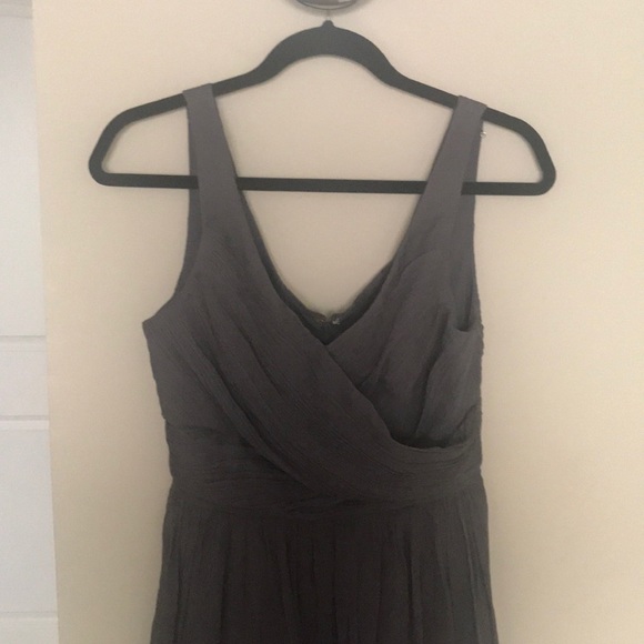 J Crew Heidi Bridesmaid Dress Gray Chiffon Size 6 - Picture 4 of 5